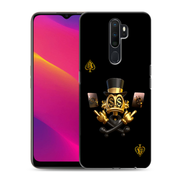 Силиконовый противоударный чехол на OPPO A5 (2020) с принтом Золотой скрудж макдак Силиконовый противоударный чехол на OPPO A5 (2020) с принтом Золотой скрудж макдак