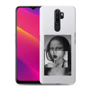 Силиконовый противоударный чехол на OPPO A5 (2020) с принтом Мона Лиза Силиконовый противоударный чехол на OPPO A5 (2020) с принтом Мона Лиза