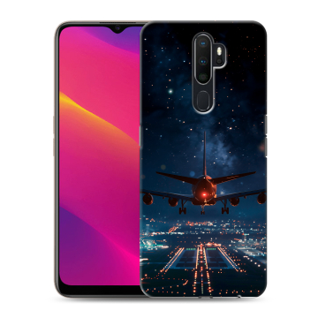 Силиконовый противоударный чехол на OPPO A5 (2020) с принтом самолет Силиконовый противоударный чехол на OPPO A5 (2020) с принтом самолет