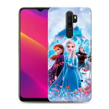 Силиконовый противоударный чехол на OPPO A5 (2020) с принтом Холодное сердце Frozen