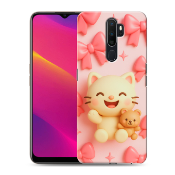 Силиконовый противоударный чехол на OPPO A5 (2020) с принтом для девочек