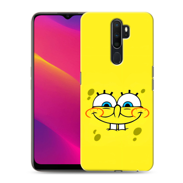 Силиконовый противоударный чехол на OPPO A5 (2020) с принтом спанчбоб спанч боб Силиконовый противоударный чехол на OPPO A5 (2020) с принтом спанчбоб спанч боб