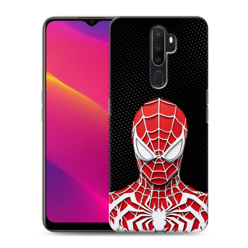 Силиконовый противоударный чехол на OPPO A5 (2020) с принтом человек паук spiderman
