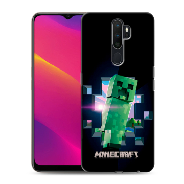 Силиконовый противоударный чехол на OPPO A5 (2020) с принтом Майнкрафт Minecraft Силиконовый противоударный чехол на OPPO A5 (2020) с принтом Майнкрафт Minecraft