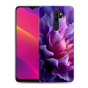 Силиконовый противоударный чехол на OPPO A5 (2020) с принтом женский цветы