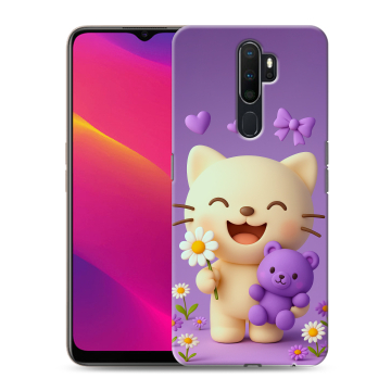 Силиконовый противоударный чехол на OPPO A5 (2020) с принтом для девочек