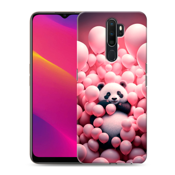 Силиконовый противоударный чехол на OPPO A5 (2020) с принтом Панда