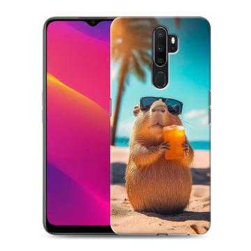 Силиконовый противоударный чехол на OPPO A5 (2020) с принтом Капибара Силиконовый противоударный чехол на OPPO A5 (2020) с принтом Капибара