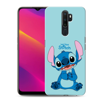 Силиконовый противоударный чехол на OPPO A5 (2020) с принтом Лило и Стич Силиконовый противоударный чехол на OPPO A5 (2020) с принтом Лило и Стич
