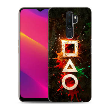 Силиконовый противоударный чехол на OPPO A5 (2020) с принтом Squid Game Игра кальмара
