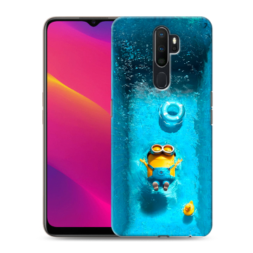 Силиконовый противоударный чехол на OPPO A5 (2020) с принтом Миньоны