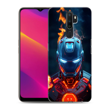 Силиконовый противоударный чехол на OPPO A5 (2020) с принтом IronMan Железный человек