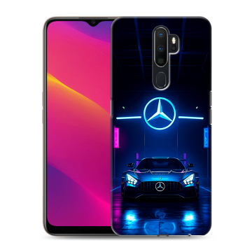 Силиконовый противоударный чехол на OPPO A5 (2020) с принтом Mercedes Мерседес