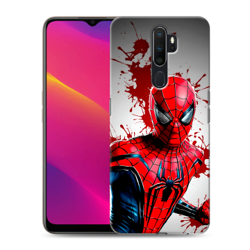 Силиконовый противоударный чехол на OPPO A5 (2020) с принтом Spiderman Человек паук