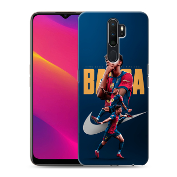 Силиконовый противоударный чехол на OPPO A5 (2020) с принтом Барселона Barca Yamal 
