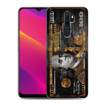Силиконовый противоударный чехол на OPPO A5 (2020) с принтом Доллар деньги Силиконовый противоударный чехол на OPPO A5 (2020) с принтом Доллар деньги