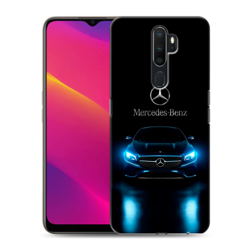 Силиконовый противоударный чехол на OPPO A5 (2020) с принтом Mercedes Мерседес Силиконовый противоударный чехол на OPPO A5 (2020) с принтом Mercedes Мерседес