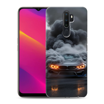 Силиконовый противоударный чехол на OPPO A5 (2020) с принтом BMW БМВ