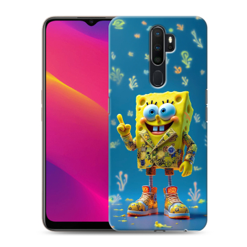 Силиконовый противоударный чехол на OPPO A5 (2020) с принтом Спанч боб Спанчбоб