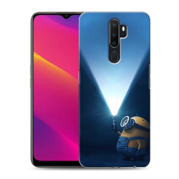 Силиконовый противоударный чехол на OPPO A5 (2020) с принтом Миньоны Силиконовый противоударный чехол на OPPO A5 (2020) с принтом Миньоны