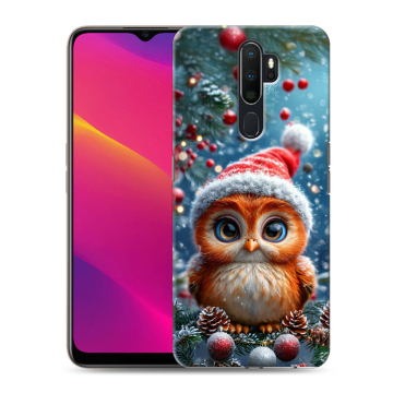 Силиконовый противоударный чехол на OPPO A5 (2020) с принтом Новый год Силиконовый противоударный чехол на OPPO A5 (2020) с принтом Новый год