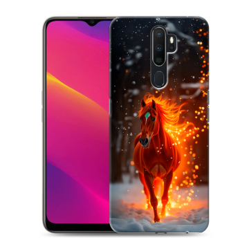 Силиконовый противоударный чехол на OPPO A5 (2020) с принтом Новый год Силиконовый противоударный чехол на OPPO A5 (2020) с принтом Новый год