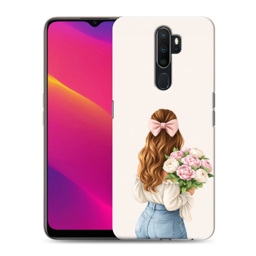 Силиконовый противоударный чехол на OPPO A5 (2020) с принтом женский Силиконовый противоударный чехол на OPPO A5 (2020) с принтом женский