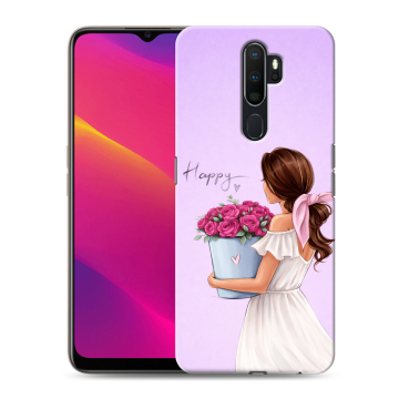 Силиконовый противоударный чехол на OPPO A5 (2020) с принтом женский Силиконовый противоударный чехол на OPPO A5 (2020) с принтом женский
