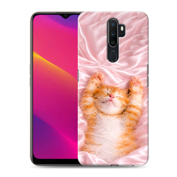 Силиконовый противоударный чехол на OPPO A5 (2020) с принтом женский