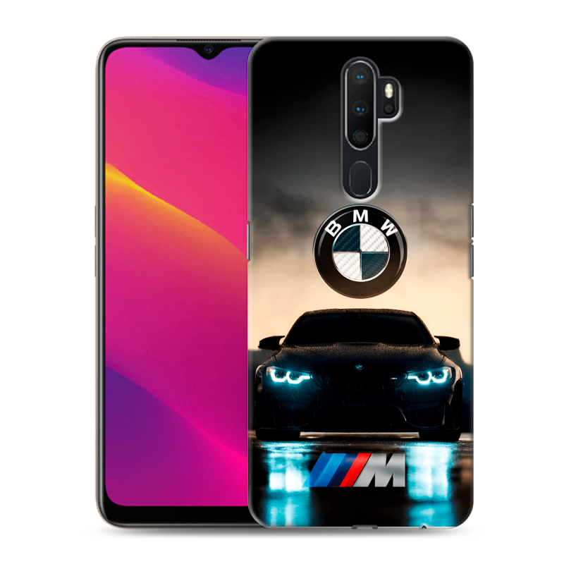Силиконовый противоударный чехол на OPPO A5 (2020) с принтом БМВ BMW Силиконовый противоударный чехол на OPPO A5 (2020) с принтом БМВ BMW