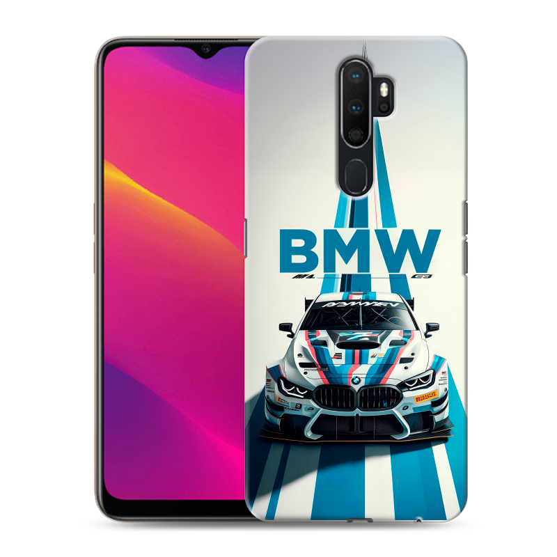Силиконовый противоударный чехол на OPPO A5 (2020) с принтом БМВ BMW Силиконовый противоударный чехол на OPPO A5 (2020) с принтом БМВ BMW