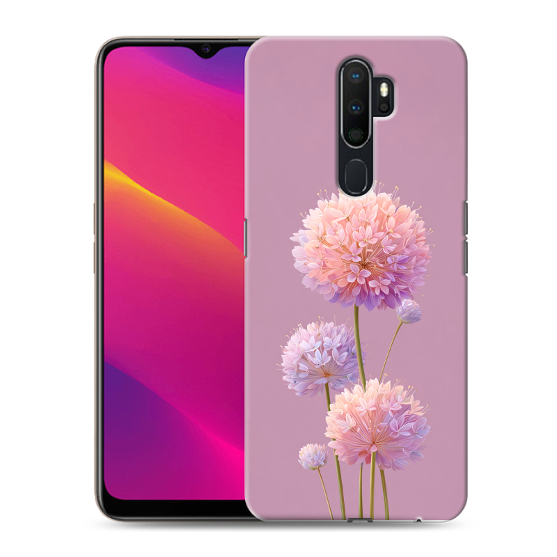 Силиконовый противоударный чехол на OPPO A5 (2020) с принтом Цветы Силиконовый противоударный чехол на OPPO A5 (2020) с принтом Цветы