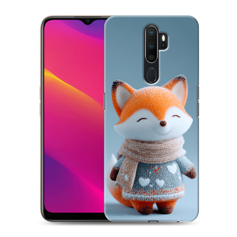 Силиконовый противоударный чехол на OPPO A5 (2020) с принтом Лиса Силиконовый противоударный чехол на OPPO A5 (2020) с принтом Лиса