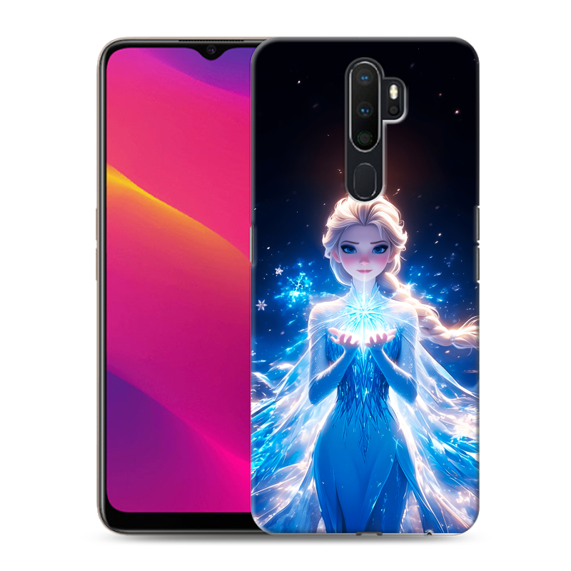 Силиконовый противоударный чехол на OPPO A5 (2020) с принтом Холодное сердце Frozen Силиконовый противоударный чехол на OPPO A5 (2020) с принтом Холодное сердце Frozen