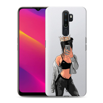 Силиконовый противоударный чехол на OPPO A9 (2020) с принтом Женские принты Силиконовый противоударный чехол на OPPO A9 (2020) с принтом Женские принты