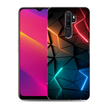 Силиконовый противоударный чехол на OPPO A9 (2020) с принтом Абстракция неон Силиконовый противоударный чехол на OPPO A9 (2020) с принтом Абстракция неон