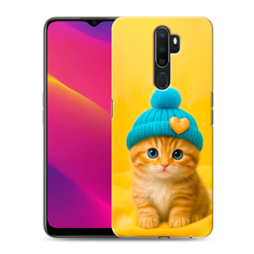 Силиконовый противоударный чехол на OPPO A9 (2020) с принтом Котенок в шапке Силиконовый противоударный чехол на OPPO A9 (2020) с принтом Котенок в шапке
