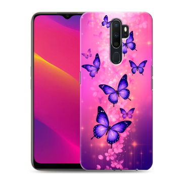 Силиконовый противоударный чехол на OPPO A9 (2020) с принтом Бабочки Силиконовый противоударный чехол на OPPO A9 (2020) с принтом Бабочки
