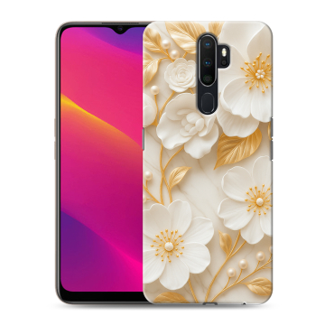 Силиконовый противоударный чехол на OPPO A9 (2020) с принтом Цветы Силиконовый противоударный чехол на OPPO A9 (2020) с принтом Цветы