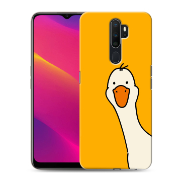 Силиконовый противоударный чехол на OPPO A9 (2020) с принтом Утка Силиконовый противоударный чехол на OPPO A9 (2020) с принтом Утка