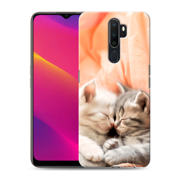 Силиконовый противоударный чехол на OPPO A9 (2020) с принтом Котята Силиконовый противоударный чехол на OPPO A9 (2020) с принтом Котята