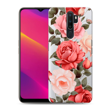 Силиконовый противоударный чехол на OPPO A9 (2020) с принтом Розы Силиконовый противоударный чехол на OPPO A9 (2020) с принтом Розы