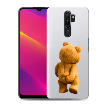 Силиконовый противоударный чехол на OPPO A9 (2020) с принтом Медведь Силиконовый противоударный чехол на OPPO A9 (2020) с принтом Медведь