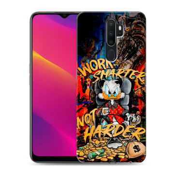 Силиконовый противоударный чехол на OPPO A9 (2020) с принтом Дональд Дак Деньги Силиконовый противоударный чехол на OPPO A9 (2020) с принтом Дональд Дак Деньги