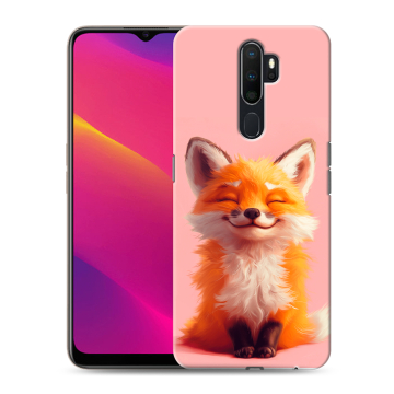 Силиконовый противоударный чехол на OPPO A9 (2020) с принтом милая лиса Силиконовый противоударный чехол на OPPO A9 (2020) с принтом милая лиса