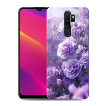 Силиконовый противоударный чехол на OPPO A9 (2020) с принтом Розы цветы Силиконовый противоударный чехол на OPPO A9 (2020) с принтом Розы цветы