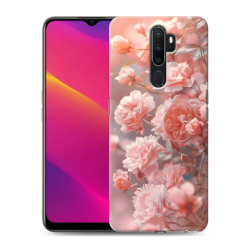 Силиконовый противоударный чехол на OPPO A9 (2020) с принтом Розовые розы