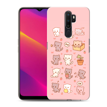 Силиконовый противоударный чехол на OPPO A9 (2020) с принтом Hello Kitty Хелоу Кити Силиконовый противоударный чехол на OPPO A9 (2020) с принтом Hello Kitty Хелоу Кити
