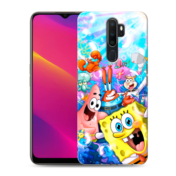 Силиконовый противоударный чехол на OPPO A9 (2020) с принтом спанчбоб спанч боб Силиконовый противоударный чехол на OPPO A9 (2020) с принтом спанчбоб спанч боб