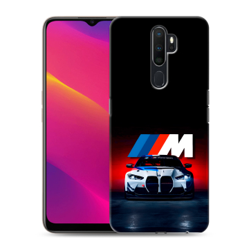 Силиконовый противоударный чехол на OPPO A9 (2020) с принтом БМВ BMW Силиконовый противоударный чехол на OPPO A9 (2020) с принтом БМВ BMW